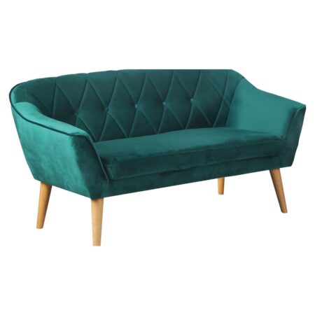 KONDELA Nosel dvojsedačka zelená / prírodná