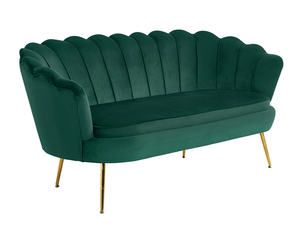 Pohovka-Noblin-zelena-Velvet-zlata KONDELA Noblin pohovka zelená (Velvet) / zlatá