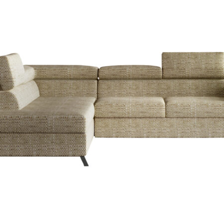 NABBI Korense L rohová sedačka s rozkladom a úložným priestorom cappuccino