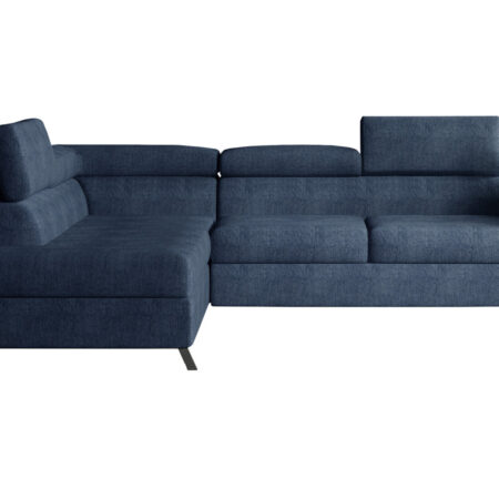 NABBI Korense L rohová sedačka s rozkladom a úložným priestorom modrá