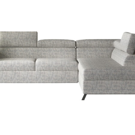 NABBI Korense P rohová sedačka s rozkladom a úložným priestorom sivá (Berlin 01)