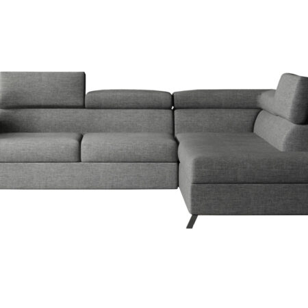 NABBI Korense P rohová sedačka s rozkladom a úložným priestorom sivá (Sawana 05)