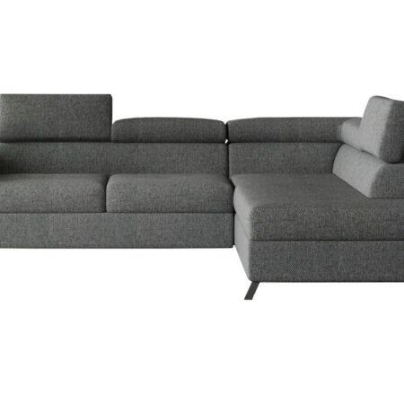 NABBI Korense P rohová sedačka s rozkladom a úložným priestorom tmavosivá (Inari 96)