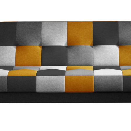 NABBI Cosa rozkladacia pohovka s úložným priestorom čierna / sivá / svetlosivá / žltá