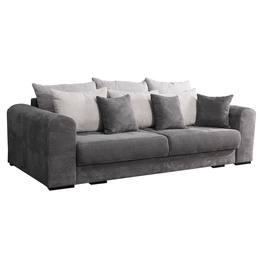 Rozkladacia-pohovka-s-uloznym-priestorom-Gilen-Big-Sofa-siva-svetlosiva-bezova KONDELA Gilen Big Sofa rozkladacia pohovka s úložným priestorom sivá / svetlosivá / béžová