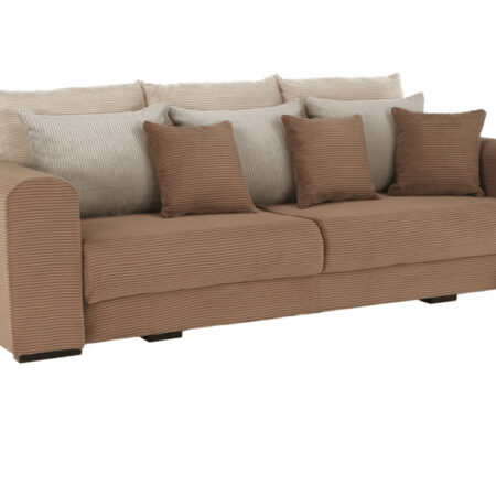 KONDELA Gilen Big Sofa rozkladacia pohovka s úložným priestorom svetlohnedá / béžová / krémová