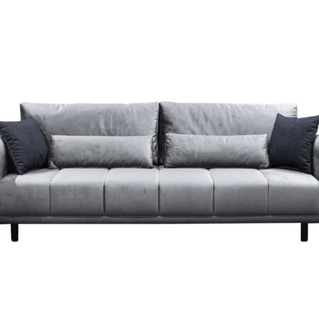 KONDELA Grace Big Sofa rozkladacia pohovka s úložným priestorom svetlosivá / sivá