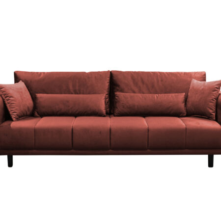 KONDELA Grace Big Sofa rozkladacia pohovka s úložným priestorom terakota