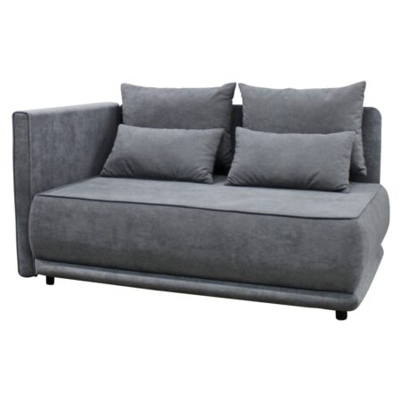 KONDELA Liami L rozkladacia pohovka s úložným priestorom sivá