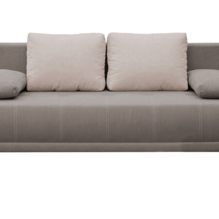 KONDELA Rasty rozkladacia pohovka s úložným priestorom sivobéžová (taupe) / krémová