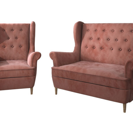 NABBI Aveiro 2+1 sedacia súprava ružová