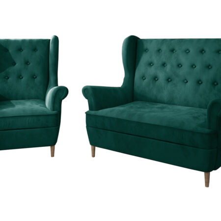 NABBI Aveiro 2+1 sedacia súprava tmavozelená